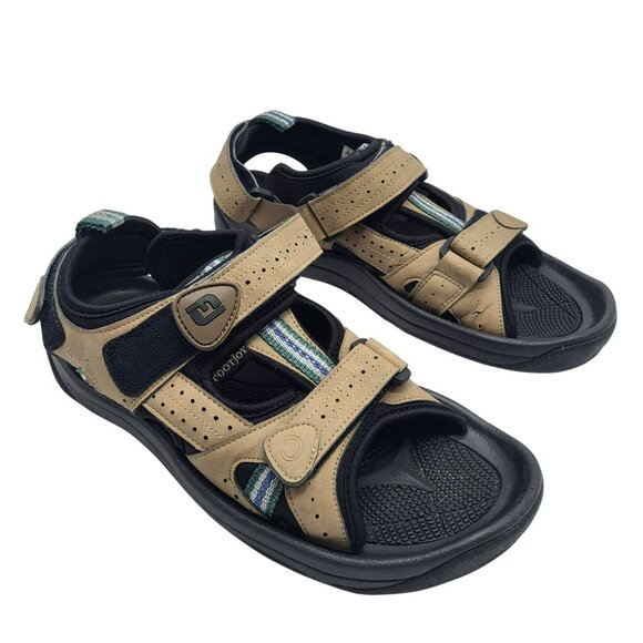 Footjoy 48786 Golf Sandals Soft Spikes Adjustable Straps Brown Tan Men's 9 M - Picture 1 of 10
